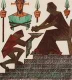 Pilate: Station I by Sybil Andrews, Linocut printed in colours, offered Dec 2023
