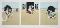 Triptych 1974-1977 by Francis Bacon, Etching with aquatint printed in colours, sold Dec 2023