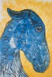 Horse Head by Elisabeth Frink, Screenprint in colours, sold Dec 2023