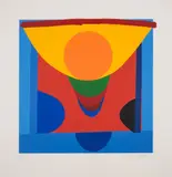 Malaga Blue and Orange by Terry Frost, Screenprint in colours, sold Dec 2023