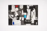 Silo by Julian Trevelyan, Etching printed in colours, sold Dec 2023