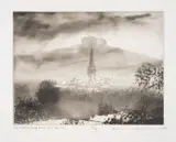 Clearbury Ring from Old Sarum by Norman Ackroyd, Etching and aquatint, offered Dec 2023