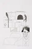 Illustrations for Fourteen Poems by C by David Hockney, pencil, sold Dec 2023