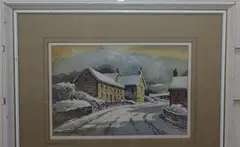 Winter morning by Keith Burtonshaw, watercolour, offered May 2024