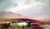 Moorland scene by Herbert W. Hicks, watercolour, offered May 2024