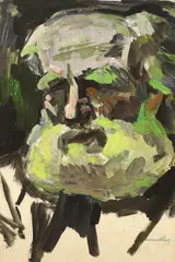 Bearded man by Emanuel Levy, watercolour, sold May 2024