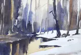 April Snow by John Farquharson, watercolour, offered May 2024