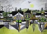 Juxtaposition by Robin Alexander Elliott, oil on canvas, sold Apr 2024