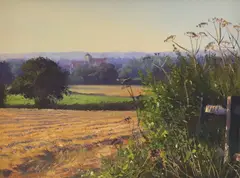 Evening light by Stephen Hawkins, oil on canvas, sold Apr 2024