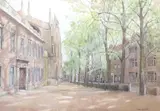 Cambridge street scene by Mabel Annie Spurrier, watercolour, offered Apr 2024