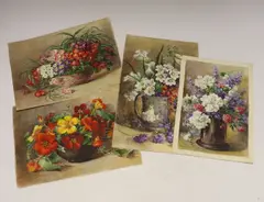 Primulas by Annie Pressland, watercolor, sold Apr 2024