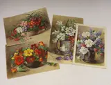Primulas by Annie Pressland, watercolor, sold Apr 2024