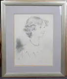 Family portraits of by John Robert Wildman, pencil and sanguine, sold Apr 2024