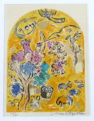The Tribe for Joseph by Marc Chagall, lithograph, sold Apr 2024