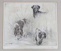 Something moved! by George Vernon Stokes, etching, sold Apr 2024