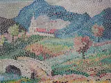 Le Poins by Ginette de Malet Roquefort, oil on card, sold Apr 2024