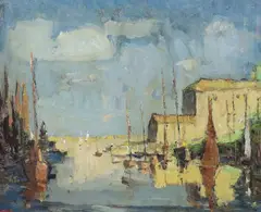 Impressionist by William Ludlow, oil on board, sold Apr 2024