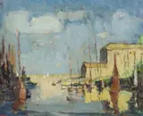 Impressionist by William Ludlow, oil on board, sold Apr 2024