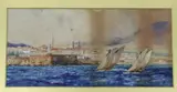 Off Megalo Kastro, Crete by Charles Dixon, watercolour, sold Apr 2024