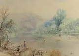 Fords of the Jordan by Augustus Wall Callcott, watercolour, offered Apr 2024