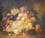 Still life of fruit by Thomas Whittle Snr, 1866, oil on canvas, sold Apr 2024