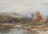 Eskdale Green, Cumberland by Albert Pollitt, 1899, watercolour, sold Apr 2024