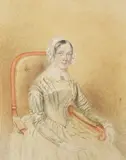 Portrait of a seated lady by T. Seed, 1847, watercolour and pencil, offered Apr 2024