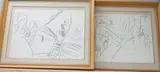 Theatre scenes by Timothy Hyman, charcoal, offered Apr 2024