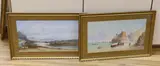 Alpine lakeside town and by Sydney Mortimer Laurence, watercolor, sold Mar 2024