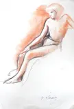 Sanguine by Philip Naviasky, pastel on card, offered Mar 2024