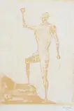 Prometheus on a rock by Henry Moore, lithograph, sold Mar 2024