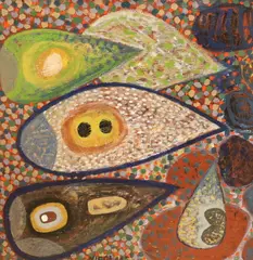 Moth Pic VIII by Nicolaas Maritz, oil on card, sold Mar 2024