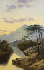 Lakeland scene by Frank Thomas Carter, oil on canvas, sold Mar 2024