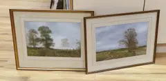 Rural landscapes by Peter Robinson, watercolor, offered Mar 2024