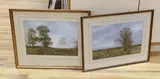 Rural landscapes by Peter Robinson, watercolor, offered Mar 2024