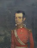 Portrait of a British army officer wearing a red uniform by Thomas Williams of Barbados, oil on canvas, sold Mar 2024