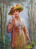 Gathering Daffodils by Sydney Percy Kendrick, oil on canvas, sold Mar 2024