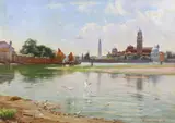 San Michiele, Venice by Williams Logsdail, 1901, oil, sold Mar 2024
