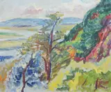 Untitled by Birger Simonsson, oil on board, sold Mar 2024