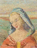 The Byzantine Madonna by Ginette de Malet Roquefort, oil on card, sold Mar 2024