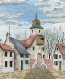 La Sapramons by Josselin Bodley, oil on canvas, sold Mar 2024