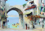 Corner of Santa Margarita by Cecil Rochfort D'Oyly-John, oil on canvas, sold Mar 2024