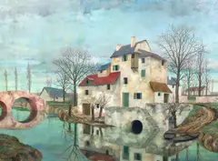 Charente 1949 by Josselin Bodley, oil on canvas, sold Mar 2024