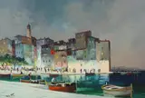St Tropez, 7pm, S of France by Cecil Rochfort D'Oyly-John, oil on canvas, sold Mar 2024