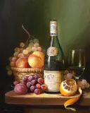 Louis Jabot 1994 Chardonnay by Raymond Campbell, oil on panel, sold Mar 2024