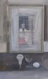 To Rebecca by David Tindle, oil on canvas, sold Mar 2024