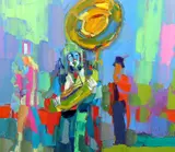 Untitled by Nicola Simbari, oil on canvas, sold Mar 2024