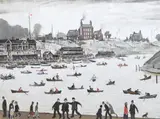 Crime Lake by L. S. Lowry, lithograph, sold Mar 2024