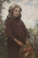 The New Dress by William Pratt, 1901, oil on canvas, sold Mar 2024