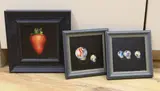 Big red strawberry by Dani Humberstone, oil, sold Mar 2024